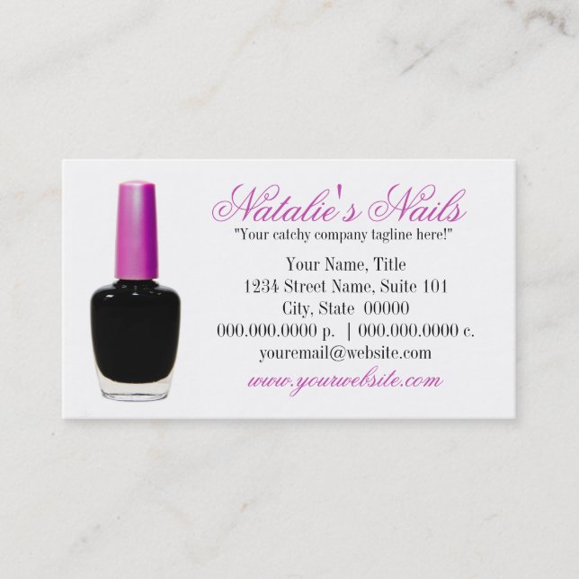 Nail Polish Visitenkarten Visitenkarte (Vorderseite)