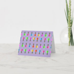 Nail Polnisch Flasche Muster Lavendel Notecard Karte