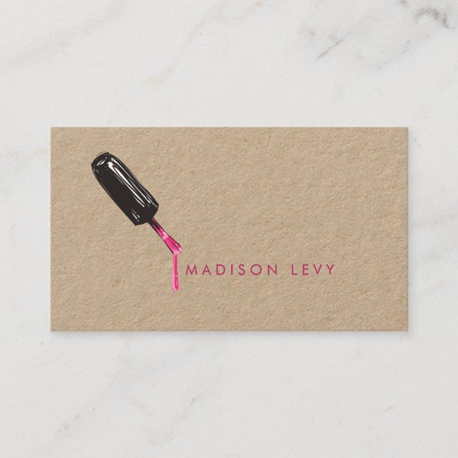 Nail Polnisch Frauen Beauticiel Salon Ernennung Terminkarte (Vorderseite)