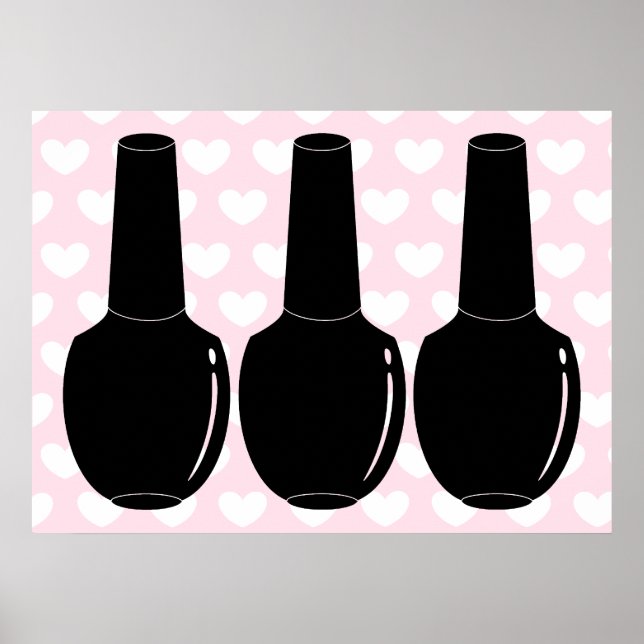 Nail Polnisch für Life Black Nail Polnische Flasch Poster (Vorne)