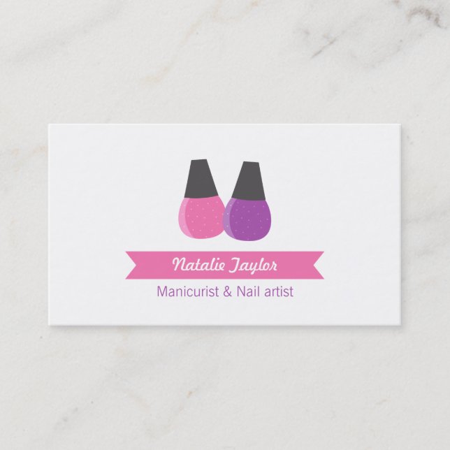 Nail Polnisch Manicurist Nail Artist Business Card Visitenkarte (Vorderseite)