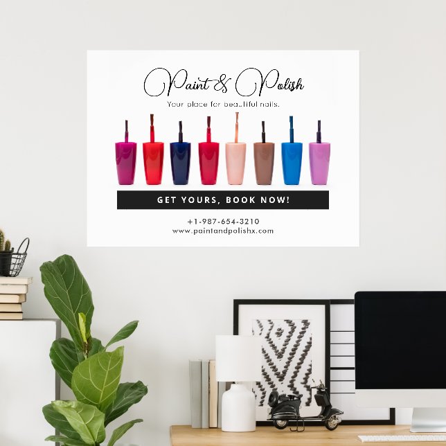 Nail Polnisch Set Nail Salon Poster (Heimbüro)