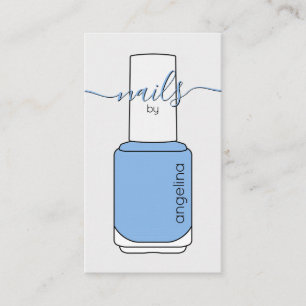 Nail Polnische Flasche Blau Visitenkarte