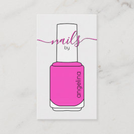 Nail Polnische Flasche Hot Pink Visitenkarte
