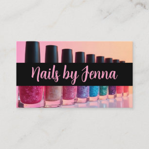 Nail Polnischer Flaschen Nail Artist Manicurist Visitenkarte