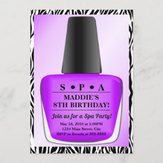 Nail Polnischer Geburtstag Einladung Lila Nail Pol