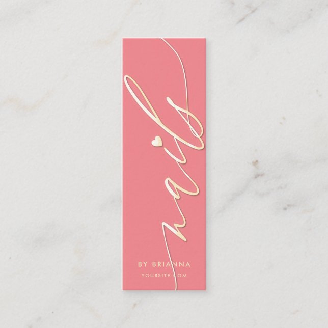 Nail Polnischer Salon Manicure Spezialist Mini Visitenkarte (Vorderseite)