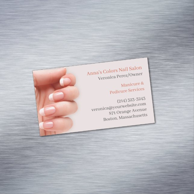 Nail Salon Artist Magnetische Visitenkarte (Beispiel)