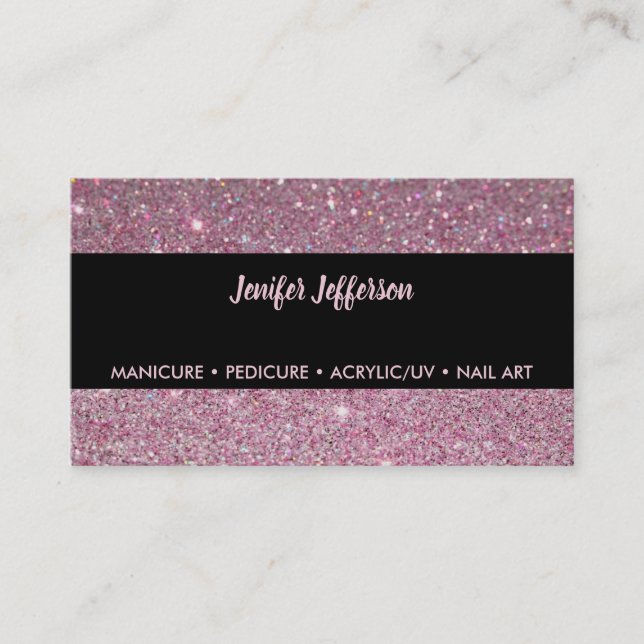 Nail Salon Business Card Treuekarte (Vorderseite)