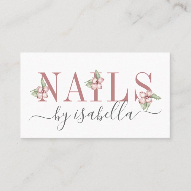 Nail Salon Business Card Visitenkarte (Vorderseite)