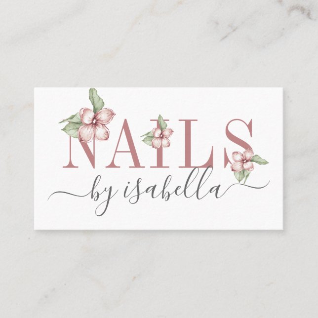 Nail Salon Business Card Visitenkarte (Vorderseite)