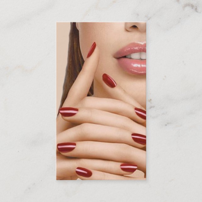 Nail Salon Business Card Visitenkarte (Vorderseite)