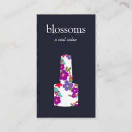 Nail Salon Floral Nail Polnische Flasche Visitenkarte