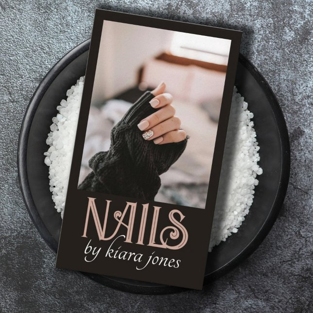 Nail Salon Foto, moderner Nageltechniker Visitenkarte (Von Creator hochgeladen)