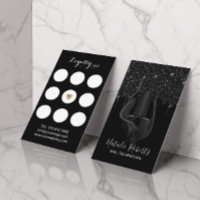 Nail Salon Manicurist Black Glitzer Tropfens Loyal