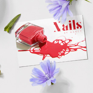 Nail Salon Manicurist Polnischer Flaschenkarte Visitenkarte