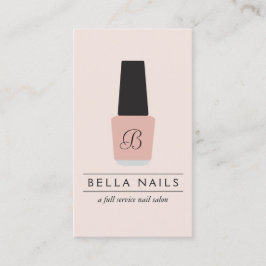 Nail Salon Monogram auf der Pink Pink Nail Polnisc Visitenkarte