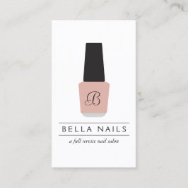 Nail Salon Monogram auf der rosafarbenen rosa Nage Visitenkarte