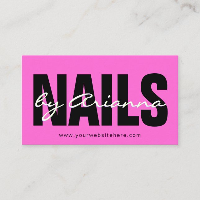  Nail Salon | Nail Tech | Nagel Stylist Hängeband Visitenkarte (Vorderseite)
