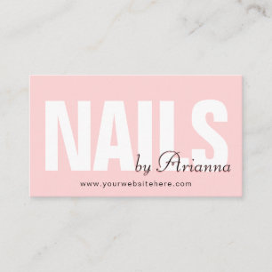 Nail Salon Nail Tech Nagelrosa Stylist Visitenkarte