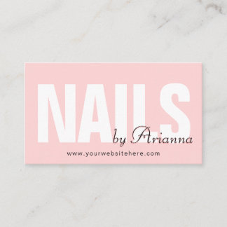  Nail Salon | Nail Tech | Nagelrosa Stylist Visitenkarte