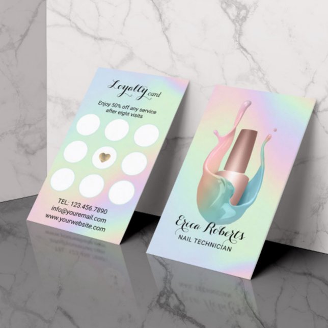 Nail Salon Polnische Flasche Pastel Unicorn Splash Treuekarte (Von Creator hochgeladen)