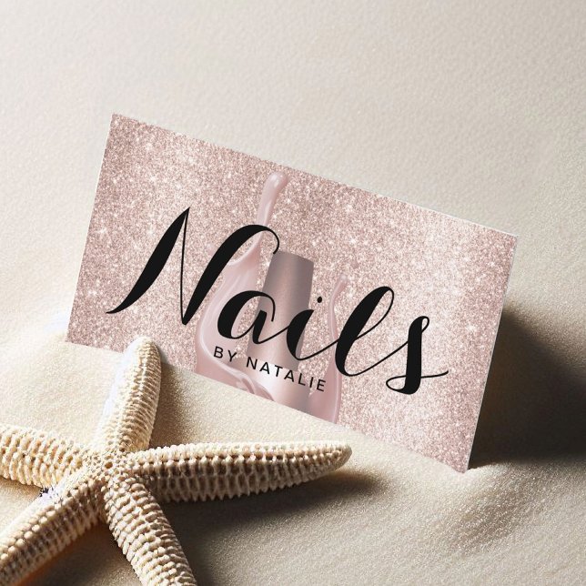 Nail Salon Polnischer Manikurist Luxus Rose Gold Visitenkarte (Von Creator hochgeladen)