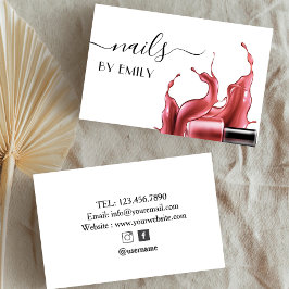 Nail Salon Polnischer Manikurist Visitenkarte