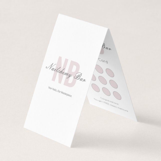 Nail Salon Royalty Rewards Moderne Minimalistisch Visitenkarten (Vorderseite)