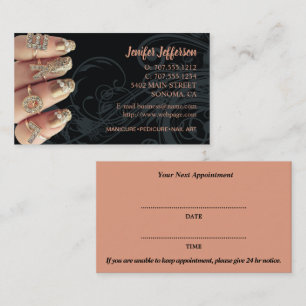 Nail Salon Terminierungskarte Treuekarte