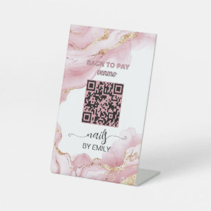 Nail Salon Venmo QR Code Zahlung Zur Bezahlung s Sockelschild