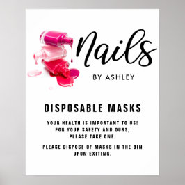 Nail Salon zur Beseitigung von Masken Poster