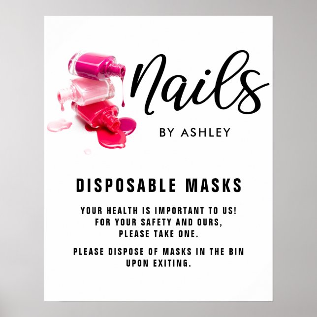 Nail Salon zur Beseitigung von Masken Poster (Vorne)