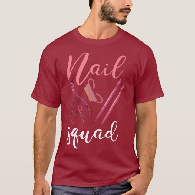 Nail Squad Shirt Funny Nair Salon Nail Tech Gesche (Vorderseite)