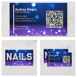 Nail Studio Business Card QR Code Visitenkarte