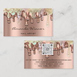 Nail Studio lDrip Rose QR Code Logo Wax Body Soap Visitenkarte