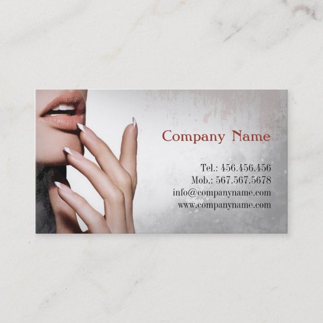Nail Stylist / Manicure Specialist Beauty Hands Visitenkarte (Vorderseite)