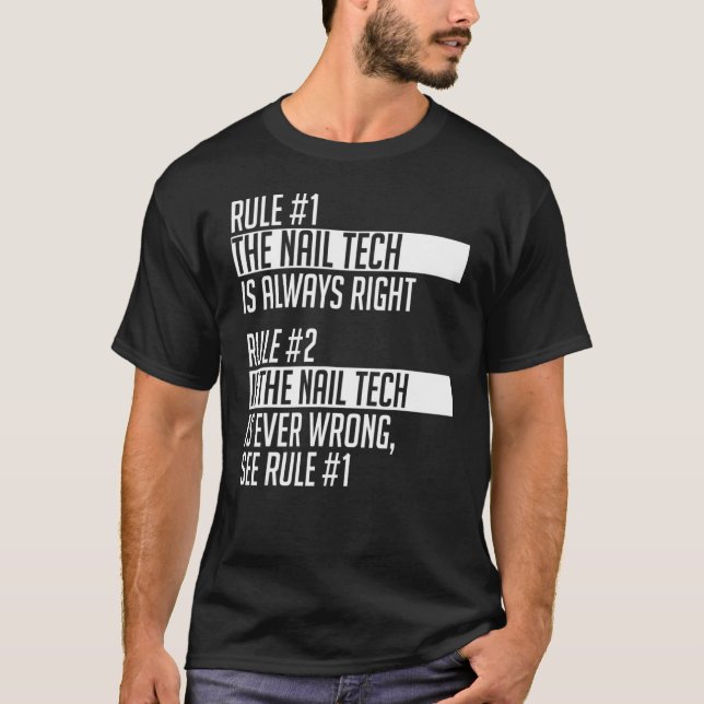 Nail Tech Apparel Niedlich Techs Design T-Shirt (Vorderseite)