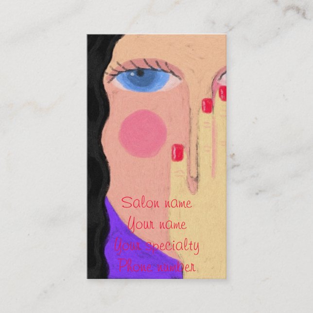 Nail Tech Business Card Terminkarte (Vorderseite)