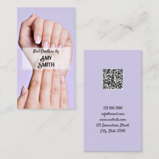 Nail Tech Custom QR Business Card Visitenkarte