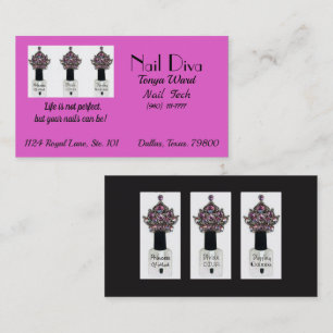 „Nail Tech Diva“ Nageltechnikerin  Visitenkarte