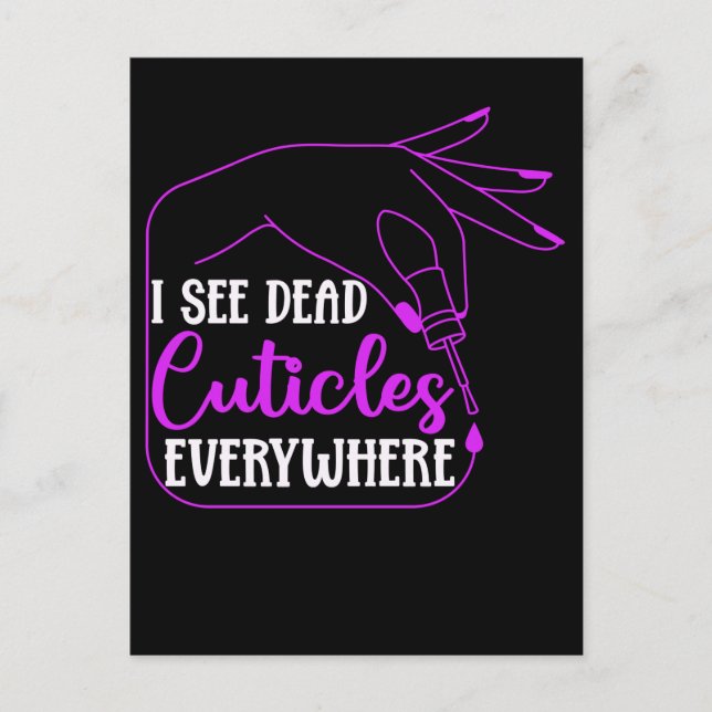 Nail Tech Humor Cosmetics Nail Manicurist Postkarte (Vorderseite)