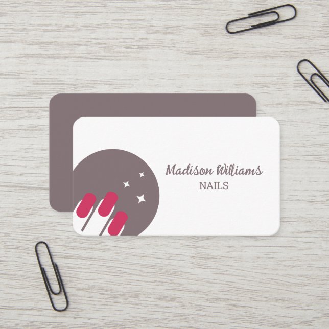 Nail Tech Jamberails Business Card Visitenkarte (Vorderseite/Rückseite Beispiel)