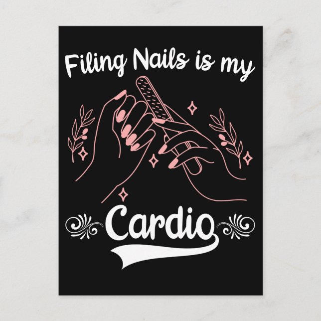 Nail Tech Sport Kosmetik Nagelflingenmacher Postkarte (Vorderseite)