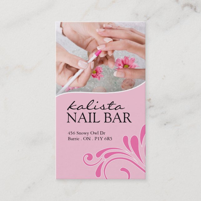 NAIL TECHNICIAN AND SAP BUSINESS CARD VISITENKARTE (Vorderseite)