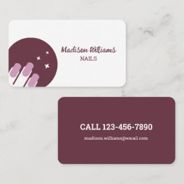 Nail Technician Business Card Visitenkarte