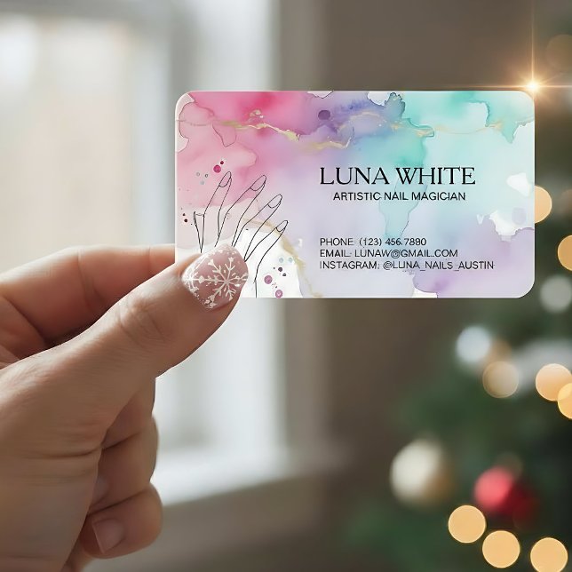 💅🏻 Nail Technician QR Visitenkarte (Nail Tech Custom QR Business Card)