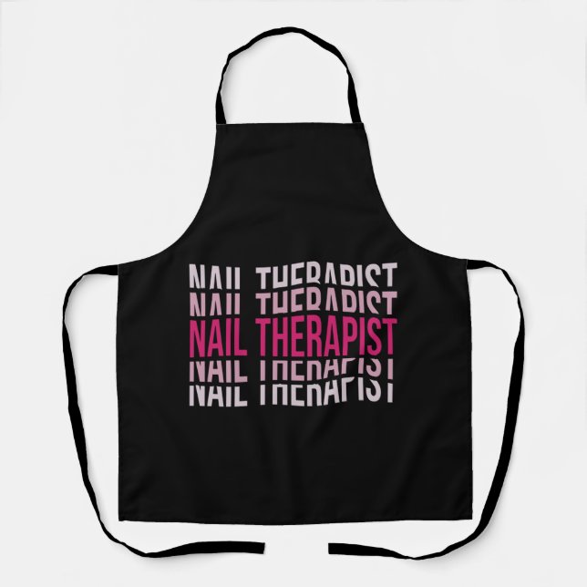 Nail Therapist Nail Artist Nail Tech Nai Schürze (Vorderseite)