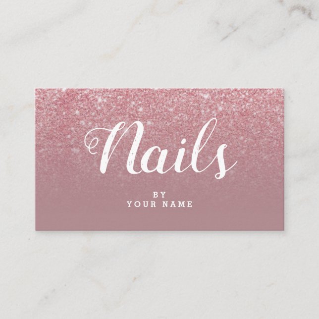 NailArtist elegante DustyRose Visitenkarte (Vorderseite)