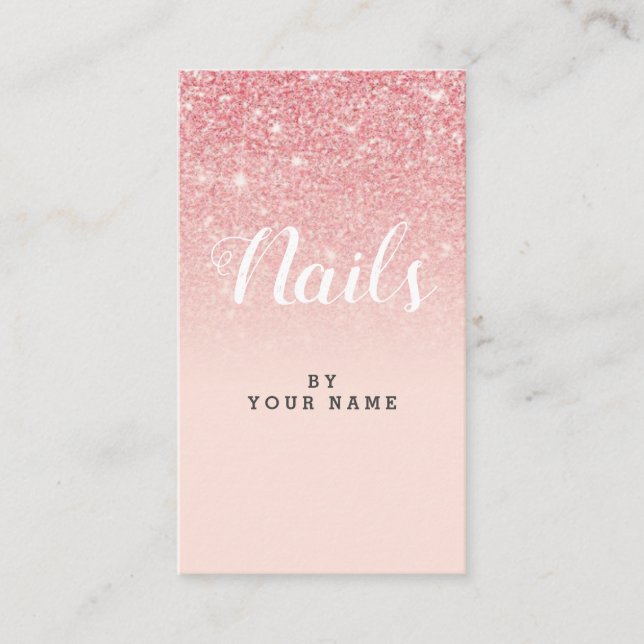 NailArtist elegante PinkGold Visitenkarte (Vorderseite)